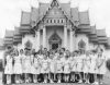 1965 Bangkogh, Thailand: In front of the Wat Benchamabophit temple